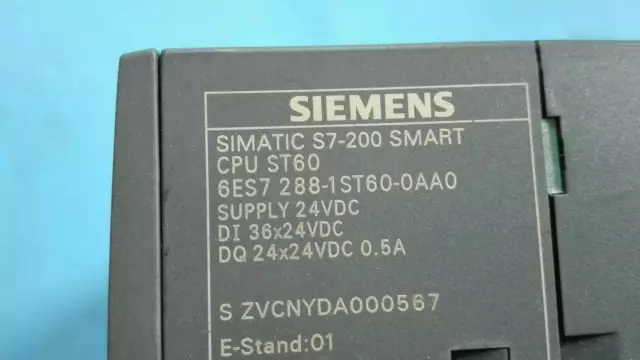 Used Siemens S7-200 SMART CPU ST60 6ES7 288-1ST60-0AA0 ONE
