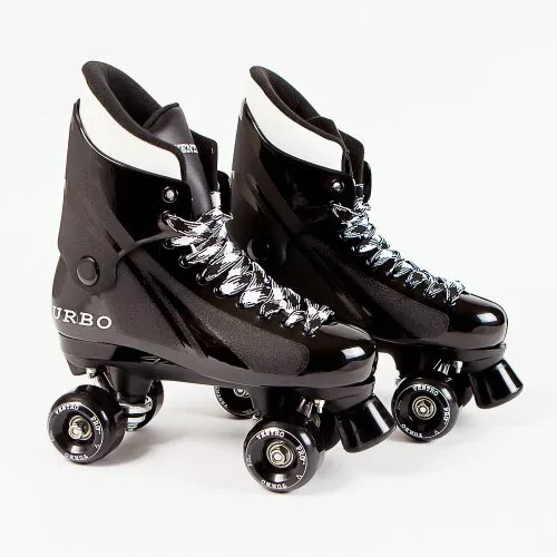 Ventro Pro Turbo Quad Roller Skates, Turbo 33 Style - Black Ventro Wheels