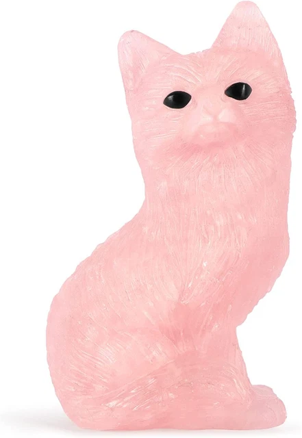 SMQ Rose Quartz Crystal Fox Statues and Figurines,Carved