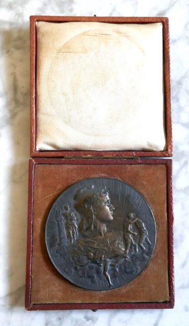 Médaille En Bronze Notariat Français Signée Mérelle