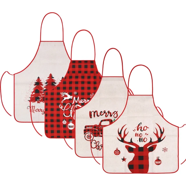Tabliers De Noël Joyeux Noël Tablier De Cuisine Décoration De Fête De