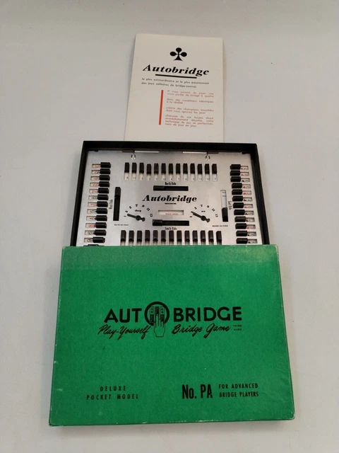 Auto Bridge AUTO BRIDGE PLAY-YOURSELF BRIDGE GAME DELUXE POCKET MODEL VINTAGE Jeux ...