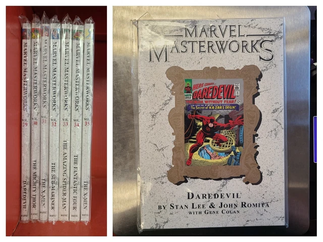 Marvel Masterworks TPB Lot #5 - 7 Books Spiderman Daredevil Fantastic Four X-Men