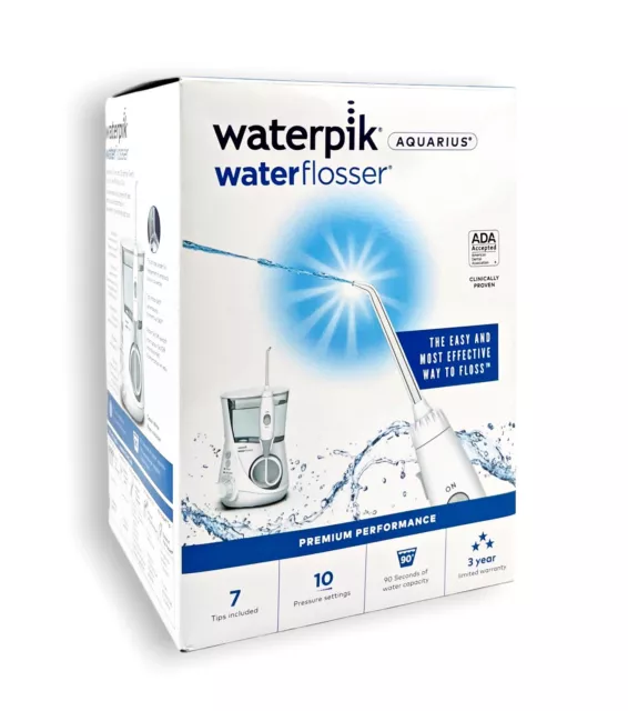 Hilo de agua Waterpik Aquarius irrigador oral eléctrico WP-660 blanco NUEVO, sellado