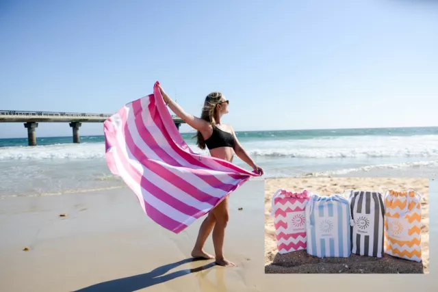 Beach Towel Extra Large Quick Dry 200cm x 90cm. Microfibre Towel.