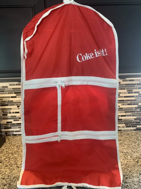 Vtg Coca-Cola “Coke Is It!” Suitcase Garment Bag COKE Travel in style