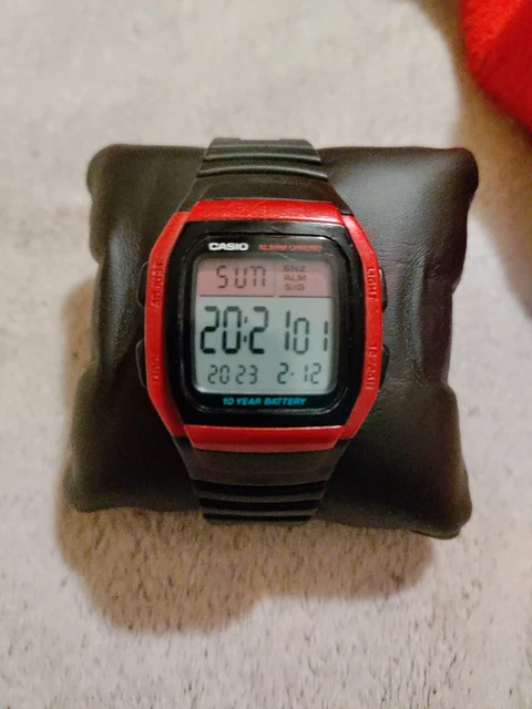 CASIO W-96H MENS Watch Rare Colourway Only Red On eBay Vintage Digital ...