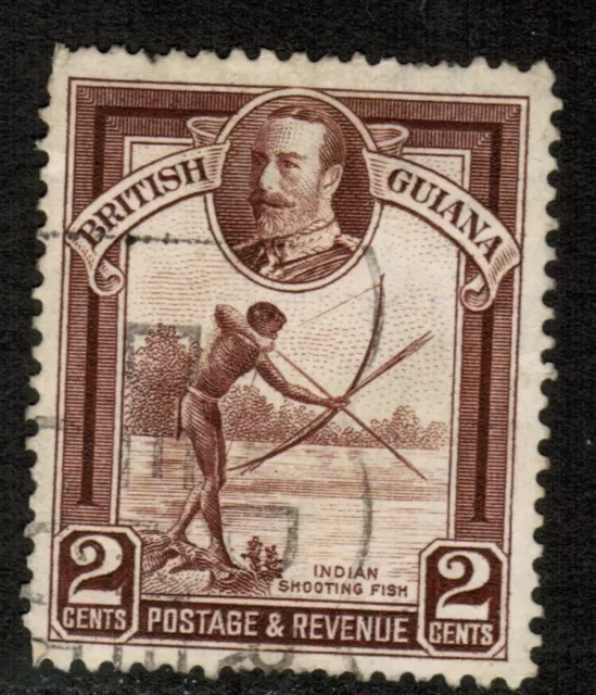 British Guiana Guyana KGV 1931 SG 284 2c brown Used