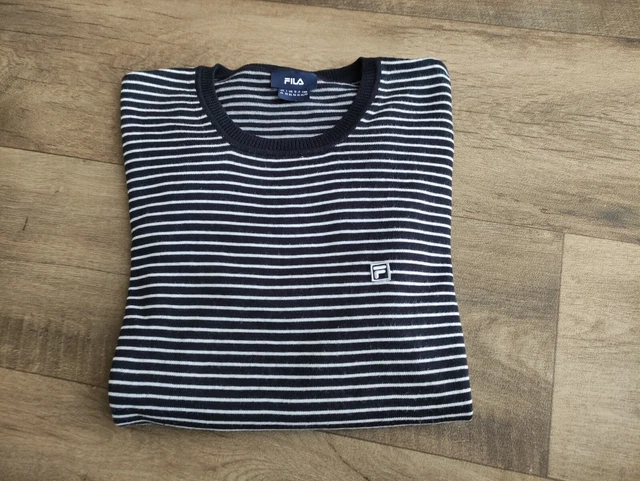 Fila maglione uomo vintage a righe 100% cotone taglia veste piccolo