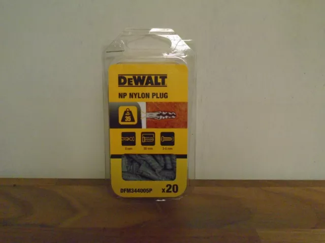 DeWalt NP Nylon Plug DFM344005P 6 x 30mm 20PK