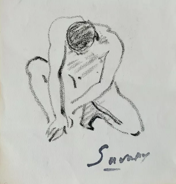 Robert savary-Dibujo Original-Pastel-Desnudo 57