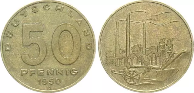 DDR 50 Pfennig 1950 A prägefrisch (6)