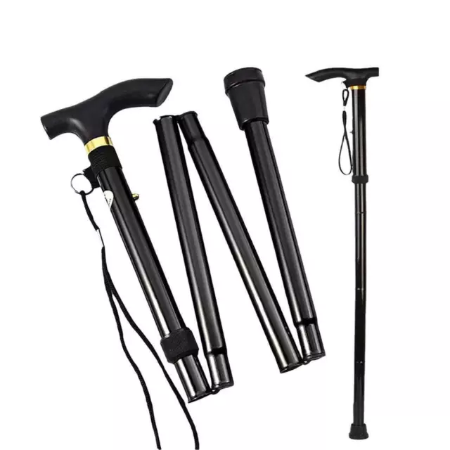 Foldable Walking Stick Travel Cane Aluminum Alloy Adjustable Height' P2Y0 D0V8 3