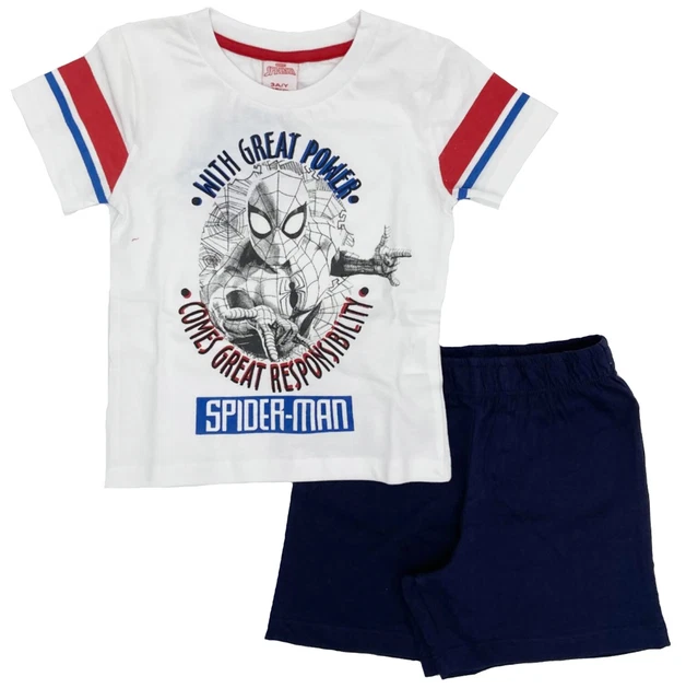 Completo Spiderman T-shirt con pantaloncini da 3 a 7 anni Estate 2022