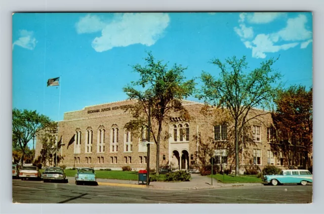 Escanaba MI-Michigan, Junior High School Vintage Postcard