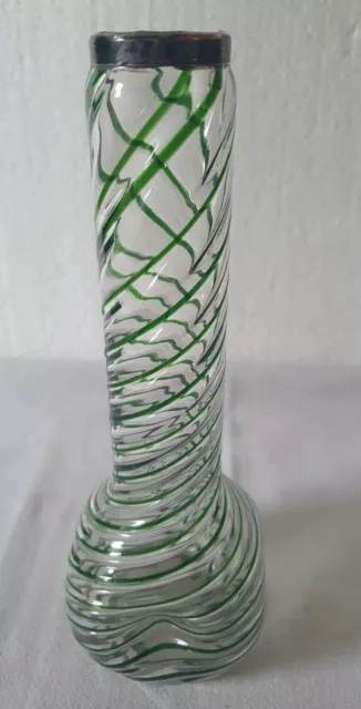 Dimpled And Spiral Arts & Crafts Style Flower Vase, Circa 1900-1920S