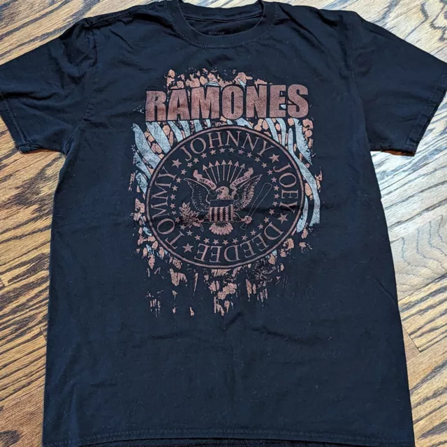 Ramones SHIRT (Large) Punk Rock Black Johnny Joey Deedee Retro