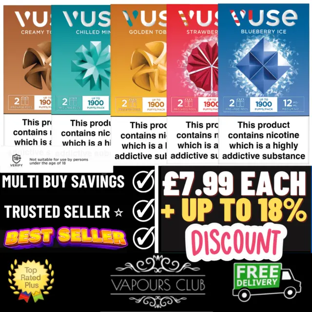 Vuse ePod vPro Cartridges | Special Promo Price |Vype Nic Salts e Pods | Refills