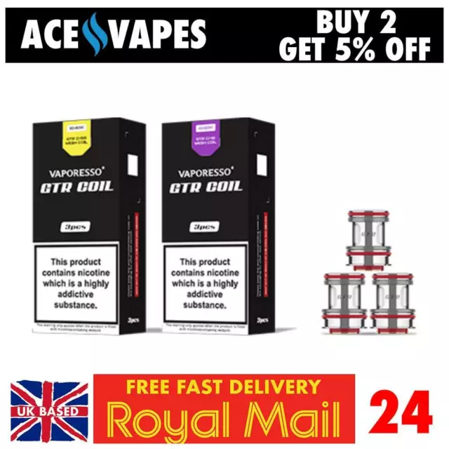 VAPORESSO GTR COILS Atomisers For FORZ TANK 25 | 0.4 Ohm | 0.15 Ohm | - 3 Packs