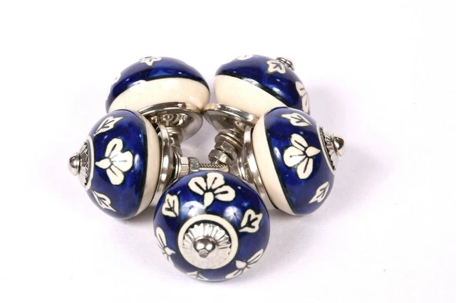 Floral Céramique Maison Porte Boutons Armoire Tiroir Penderie Tirer Poignée 3