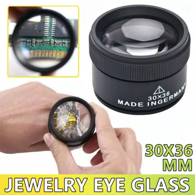 Pocket Jewellers Eye Loupe Magnifier Jewelry Coin Magnifying Glass Black HG