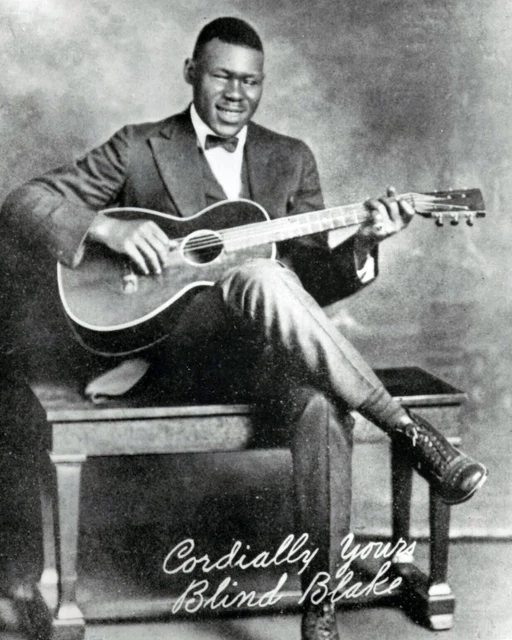 8x10 Photo Print Of Blues Singer ARTHUR BLIND BLAKE   B&W
