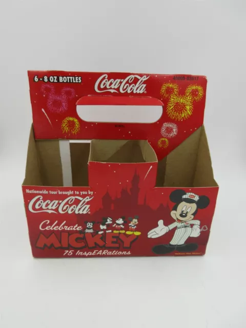 Cola-Cola Celebrate Mickey 75 InspEARations Cardboard carrier for 6 pack