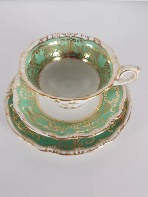 George Jones & Sons Crescent Tea Cup, Saucer And Plate