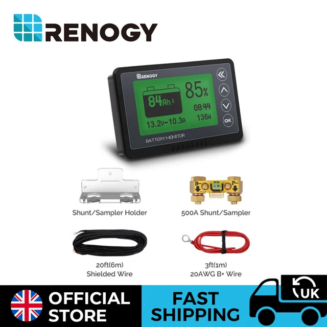 Aili Battery Monitor – 2-in-1 Voltage & Capacity Indicator LCD Display For 12V-48V Lead Acid & Lithium Batteries (7.4V~56V, 2S~15S)