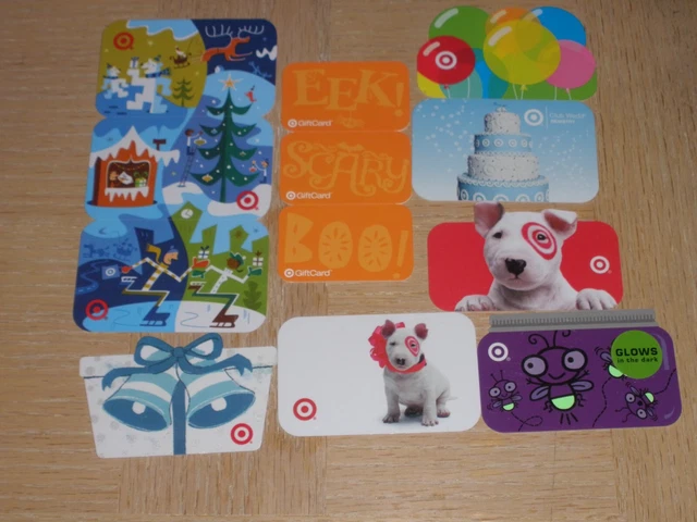 Target #2    12 different new  collectible gift cards