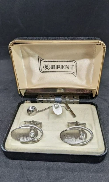 MATCHING CUFFLINKS AND TIE CLIP WARREN JAMES In Case 0.99