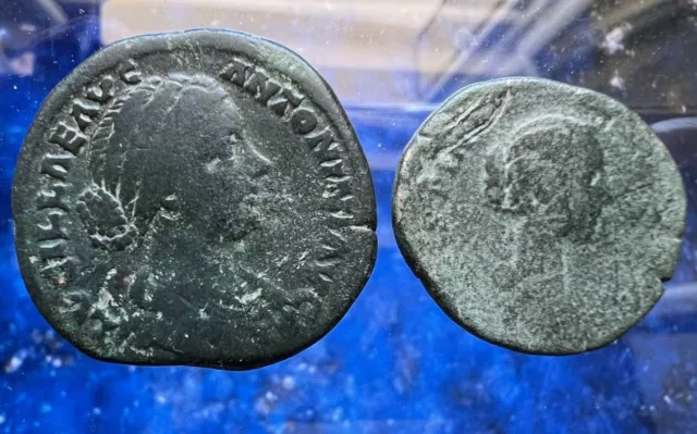 LUCILLA SESTERTIUS ANTIQUE Genuine Bronze Patina Money Roman Coins Coin ...