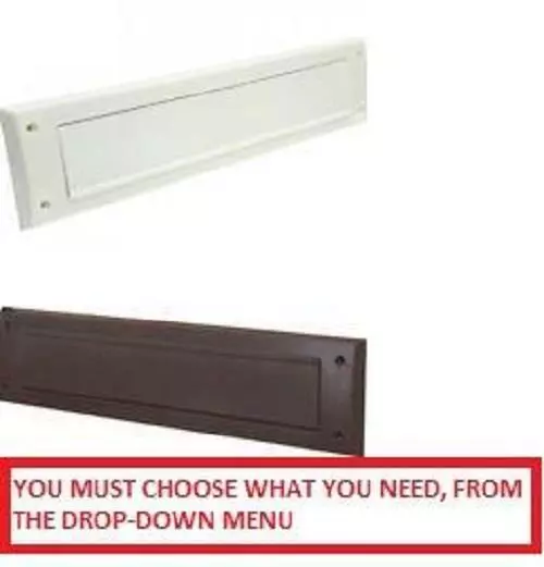 Weiß und Brown PVC Briefkasten Bürste Borsten Dichtungsprofil Mit Deckel Klappe