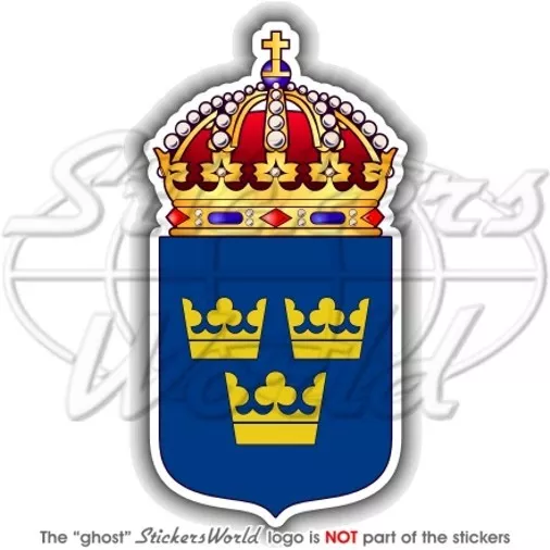 SCHWEDEN Kleines Wappen Schwedens Schwedische Auto Aufkleber Sticker Decal