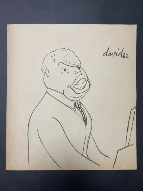 Caricature drawing by: Juan David,1962. Ignacio Villa Fernandez "Bola de Nieve".