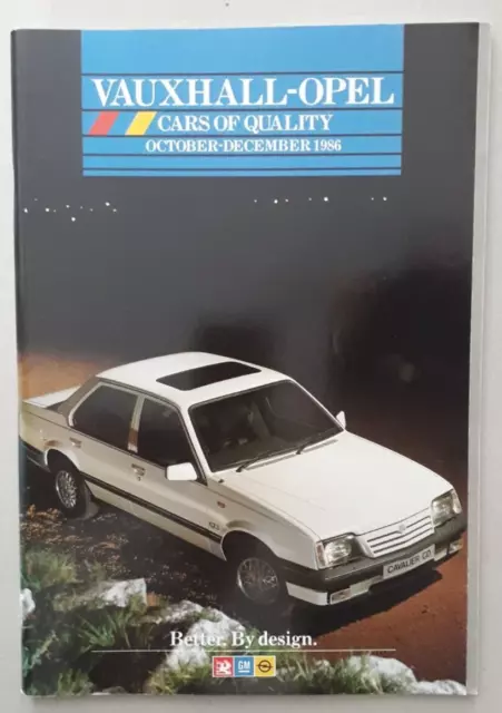 Vauxhall / Opel Brochure 1986 - Nova Astra Cavalier Manta Carlton Senator Monza