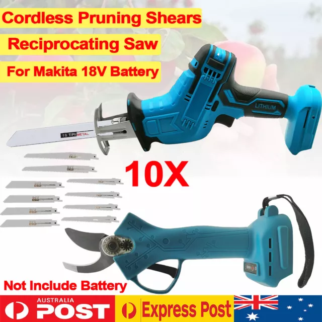 Cordless Reciprocating Saw 30mm Pruning Shears Scissor For Makita 18V Battery