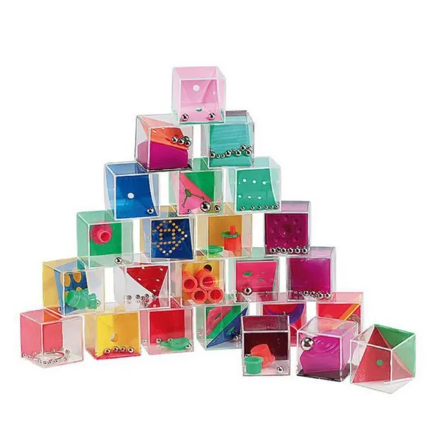 THE TWIDDLERS - 28 Mini Cube Brain Teaser Puzzle Box Set - Assorted Levels,  Ideal for Party Bag Fillers for Kids