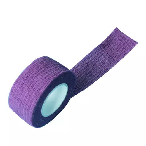 2 Rolls Cohesive Finger Wrap Protective Tape First Aid Bandage Purple 2.5cm*4.5m