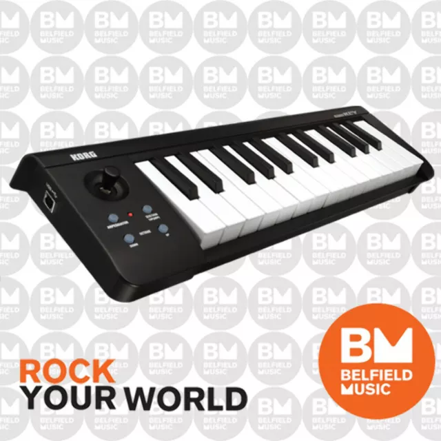 Korg MicroKey 25 Key Black USB Midi Controller Micro Keyboard - BNIB - BM