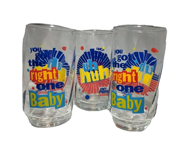 Vintage Pepsi Glasses Diet Ray Charles