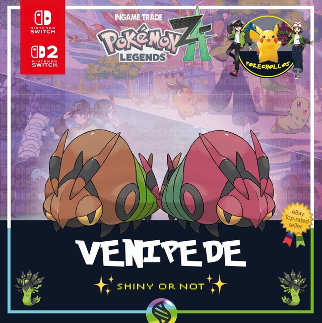 Pok&eacute;mon Leggende ZA &ndash; Venipede Alpha Shiny 6IV In Masterball &ndash; Veloce, Masterball Eroe