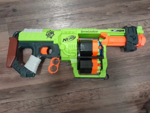 NERF Zombie Strike Doominator Rotating Drum Dart Blaster