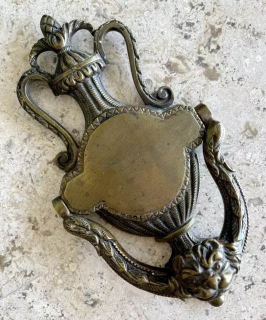 8.5" ANTIQUE c.1884 VICTORIAN NEW ORLEANS GARGOYLE TORCHIERE DOORKNOCKER