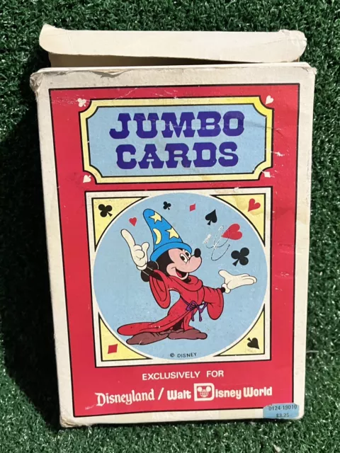 VINTAGE Walt Disney World Mickey Mouse Jumbo Playing Cards Disneyland