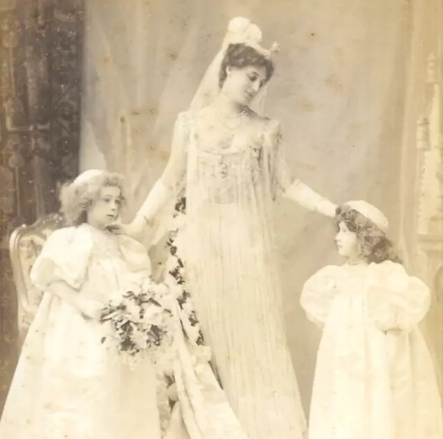 Victorian Cabinet Card Photo British Actress Evelyn Millard Children Costume