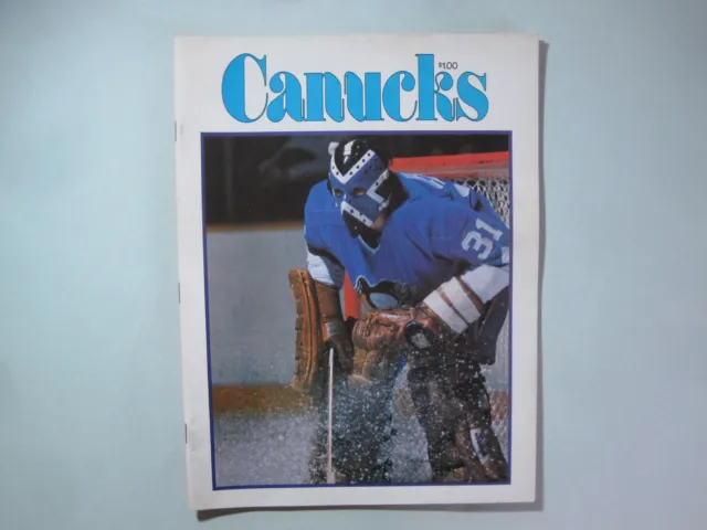 1976/77 Vancouver Canucks Pittsburgh Penguins Program Michel Plasse Dunc Wilson