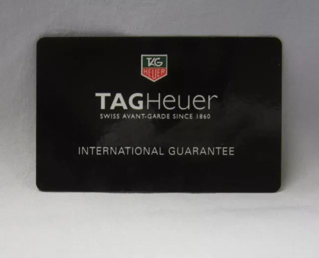 TAG Heuer 2-Years International Guaranty Card with Store Information Only NOS