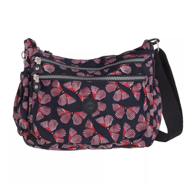 Ladies Handbag Cross Body Bag Water Resistant Lightweight Patterned Canvas