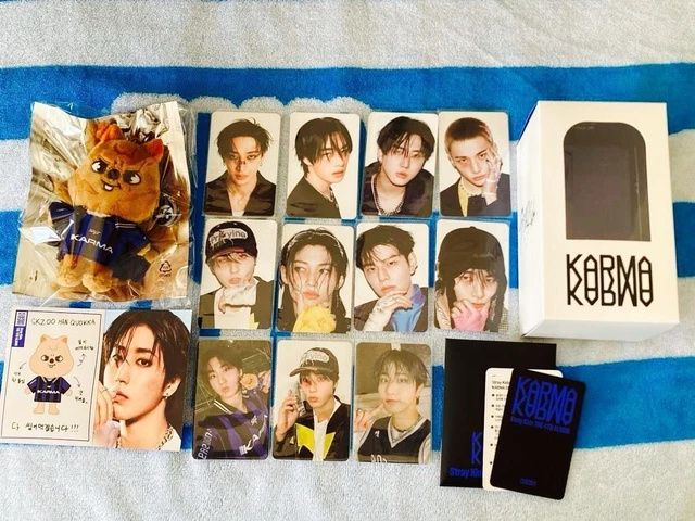 STRAY-KIDS [Karma" 4ème Album SKZOO Ver/NFC Charm Porte-clés Profil 8 Cartes POB Cadeau